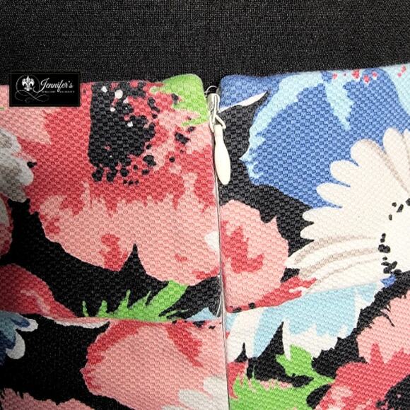 Talbots Women's Textured Floral Wide Band Pencil Skirt Size 8 - Picture 5 of 9